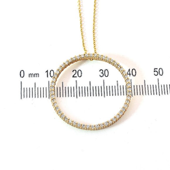 0.65 Carat Diamond Classic Round Eternity Pendant - Picture 4 of 9
